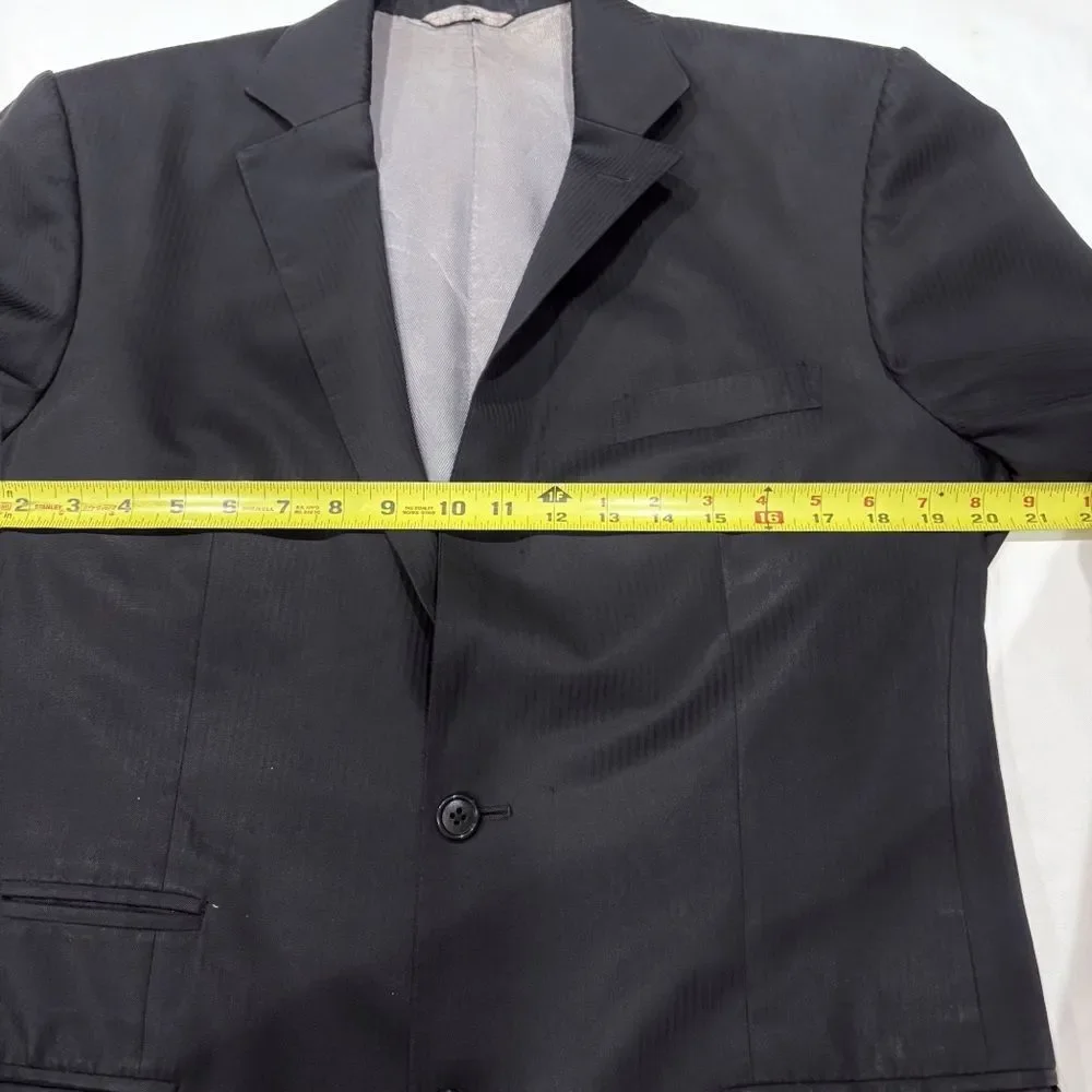 Anson Tailored Charcoal Gray Suit Set Holland & Sherry Fiesta Wool 40R Est